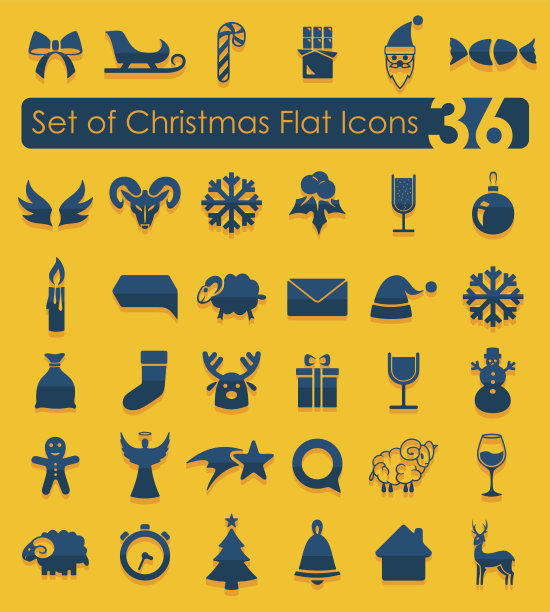 圣诞标志套装图片下载