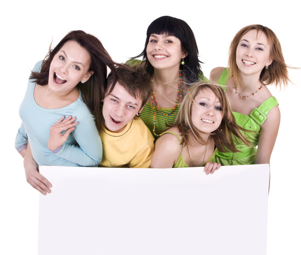 一群人拿着横幅。图片下载