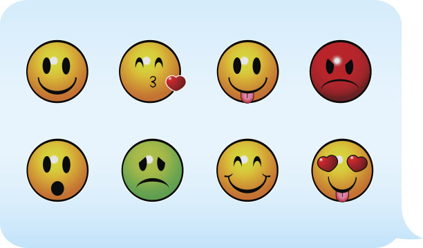 一组笑脸图标素材图片