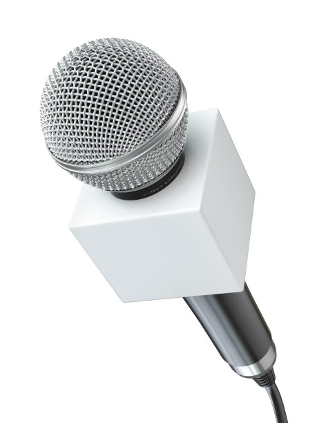 麦克风隔离在白色。卡拉可或新闻概念。图片下载