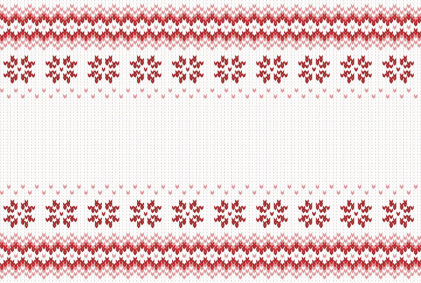 无缝红白针织背景图片下载
