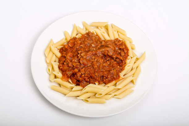 通心粉上的肉酱图片下载
