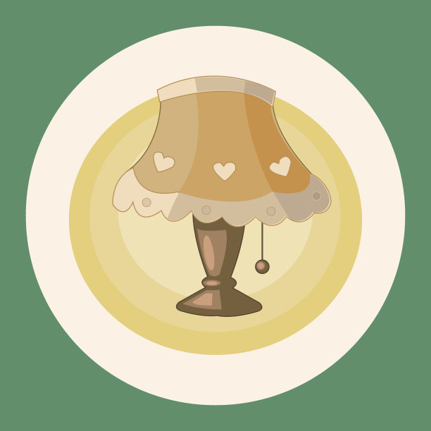 设计台灯风格的主题元素向量，eps图片下载