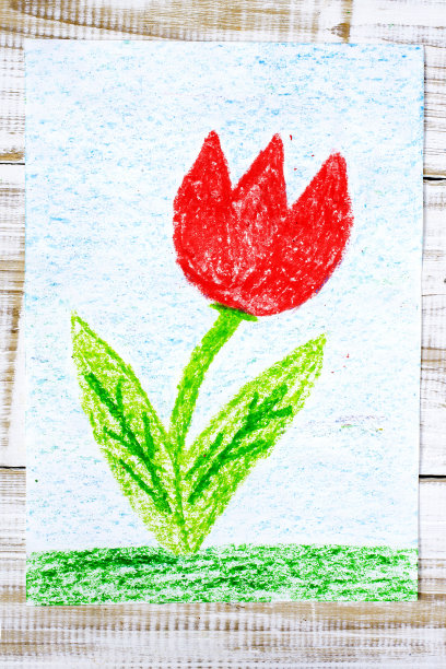 彩绘:美丽的花朵图片下载