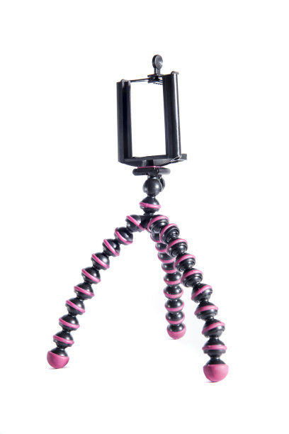 智能手机三脚架隔离白色图片下载