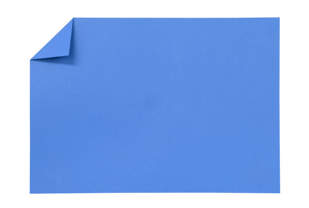 蓝色纸孤立在白色图片下载