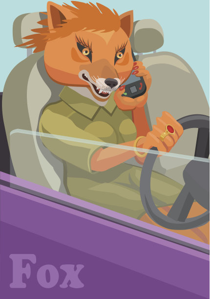 小狐在打电话图片下载