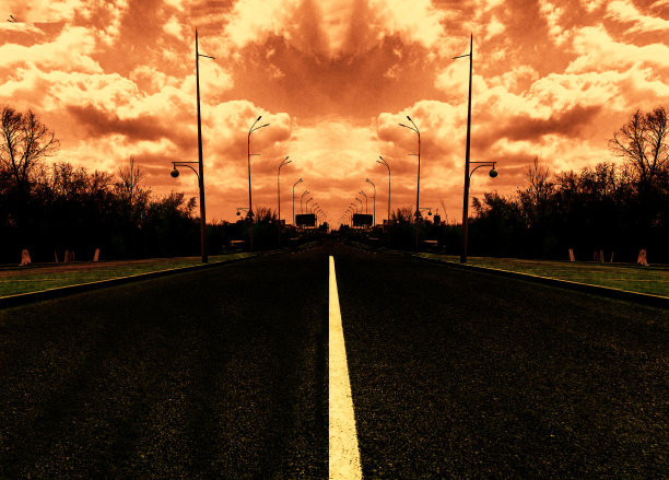 城市中的道路图片下载