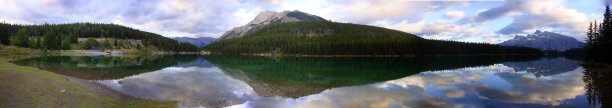 两个杰克湖全景图图片下载