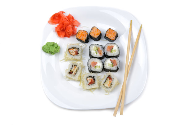 一组辊在白色板孤立图片下载