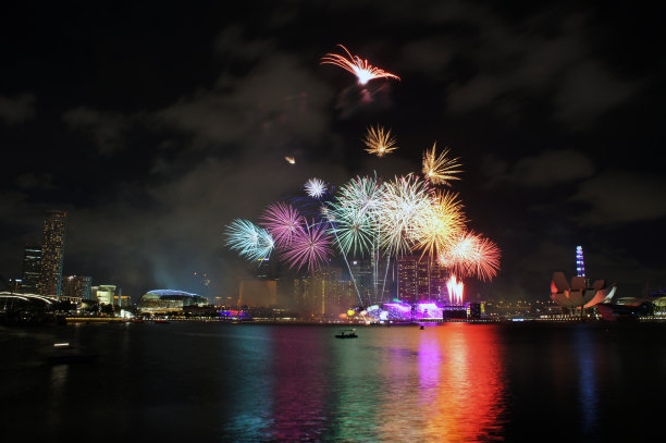 滨海湾烟花图片下载