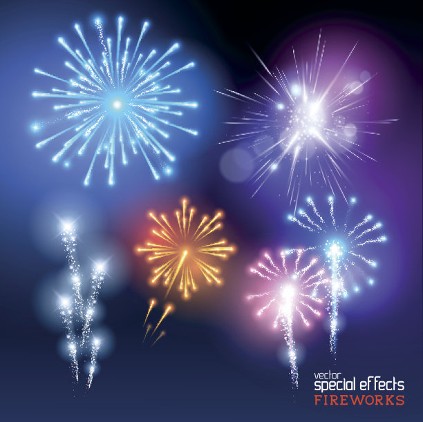 向量烟花集合图片下载