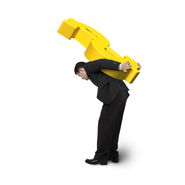 商人携带3d货币符号图片下载