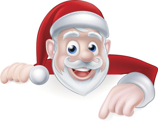 圣诞老人指向图片下载