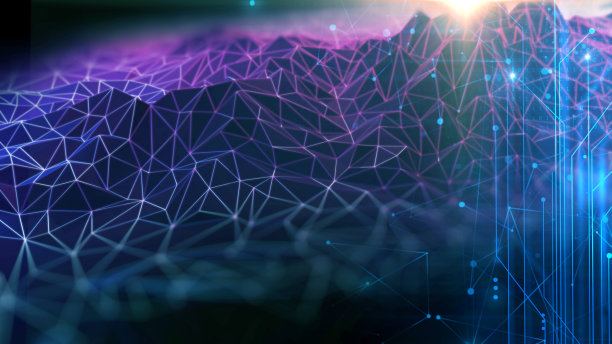 多边形景观抽象背景3d插图素材图片