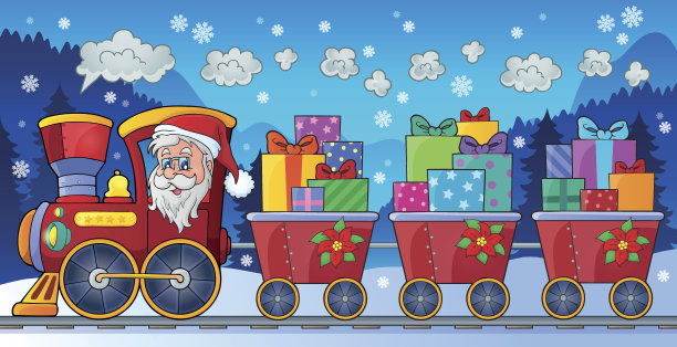 圣诞列车主题形象5图片下载