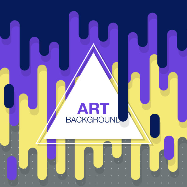 矢量抽象背景与涂料浇注周围的三角形图片下载