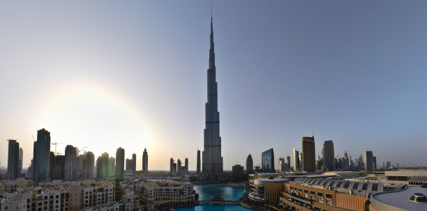 迪拜市中心全景图片下载