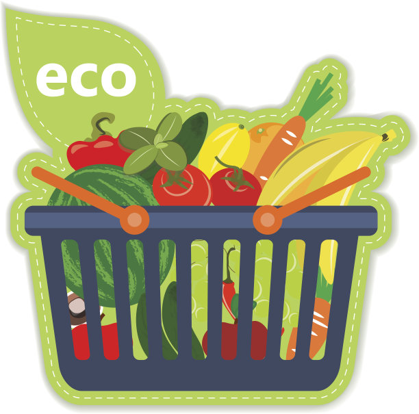 推车有益生态超市新鲜食品果蔬产品图片下载