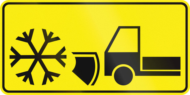 斯洛文尼亚路标-前方除雪图片下载