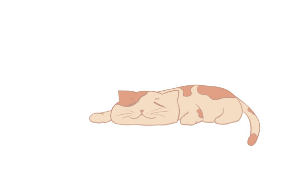 猫咪插画，猫咪卡通画，快乐的睡眠，可爱和顽皮的概念。图片下载