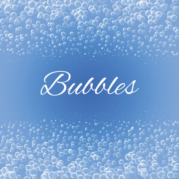 蓝色背景上的泡泡，图片下载