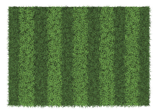 绿草条纹足球场，矢量插图。图片下载