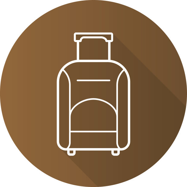 行李箱上有轮子的图标图片下载