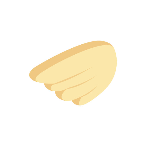 桃简单的翅膀图标，等距3d风格图片下载