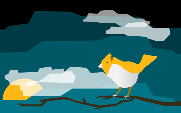 带有文本框的小鸟卡通图片下载