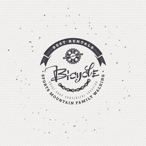 自行车徽章徽章的任何用途，如标识设计图片下载