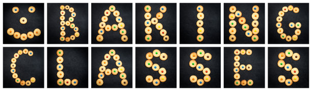 拼贴的大写字母-单词烘焙类图片下载