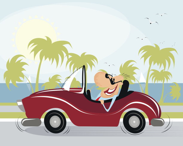 有趣的人开车图片下载