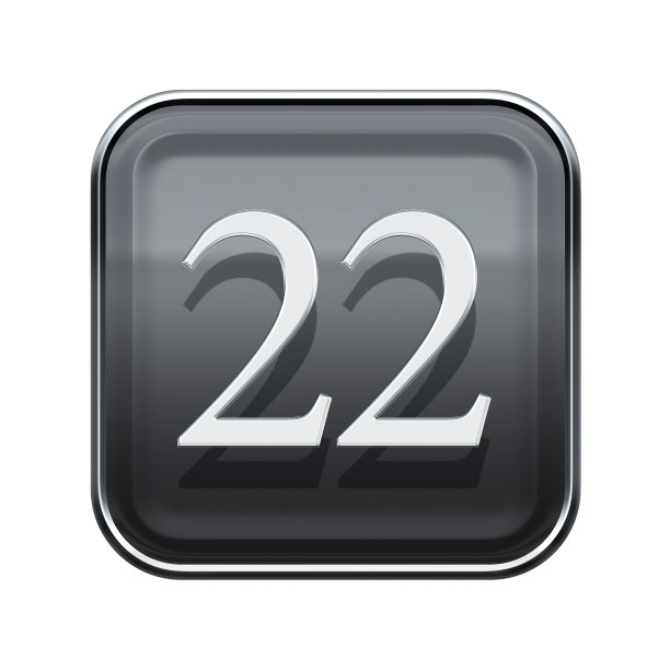 22个图标灰色光泽，孤立在白色背景上图片下载