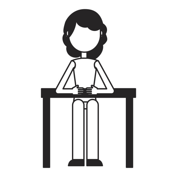 女商人在表格中化身角色图标图片下载