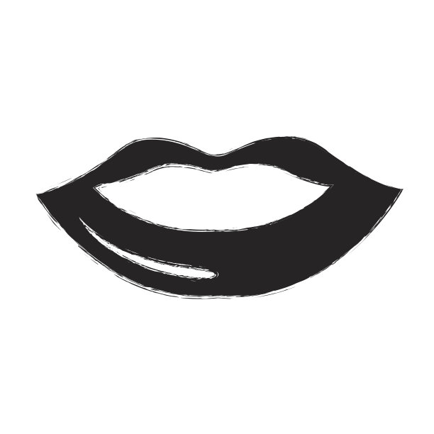 女性嘴唇孤立图标图片下载