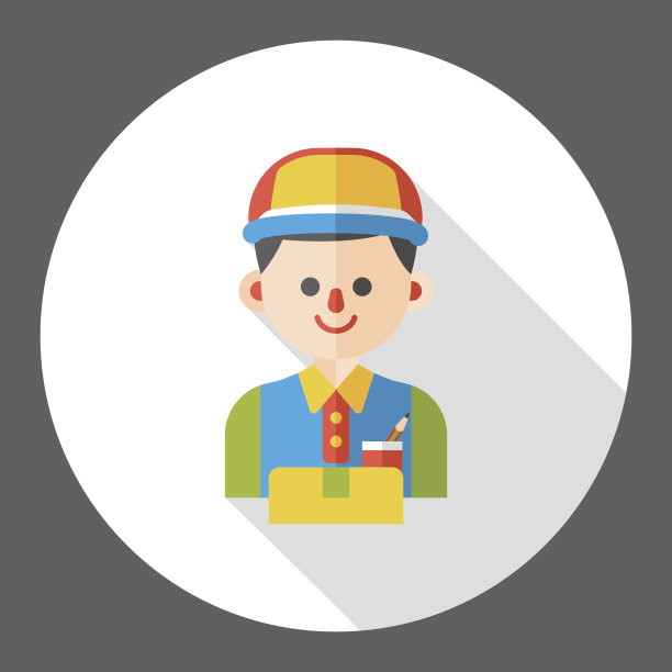 推销员职业人物平面图标图片下载