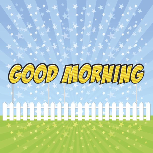 早安，漫画演讲泡泡，卡通。图片下载