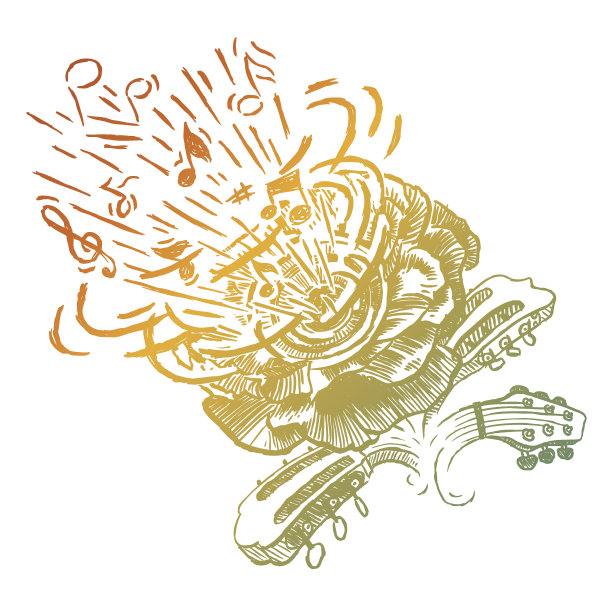 音乐花插图图片下载