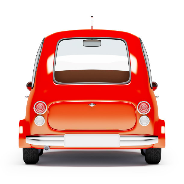 圆形小车后视图图片下载