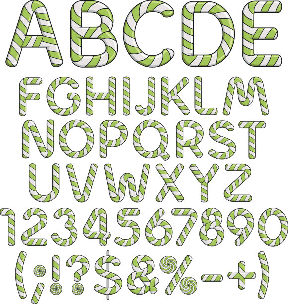 字母，数字和符号来自薄荷糖图片下载