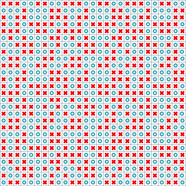 无缝彩色tic-tac-toe图案图片下载