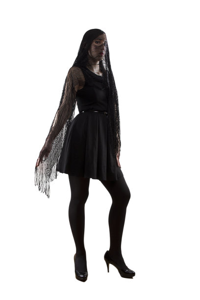 戴面纱的女人图片下载