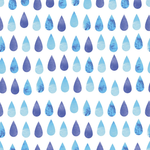 蓝色水彩雨线无缝图案图片下载