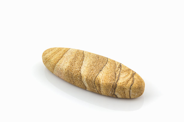 白色背景上的砂岩抛光。图片下载