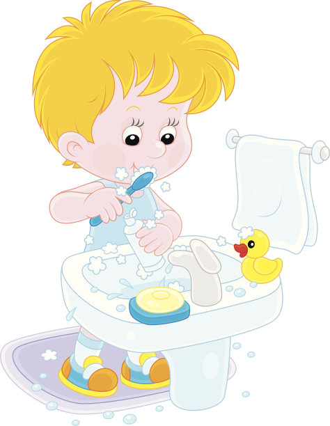 孩子在刷牙图片下载