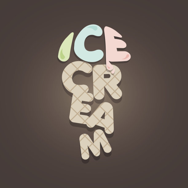 冰淇淋刻字图片下载