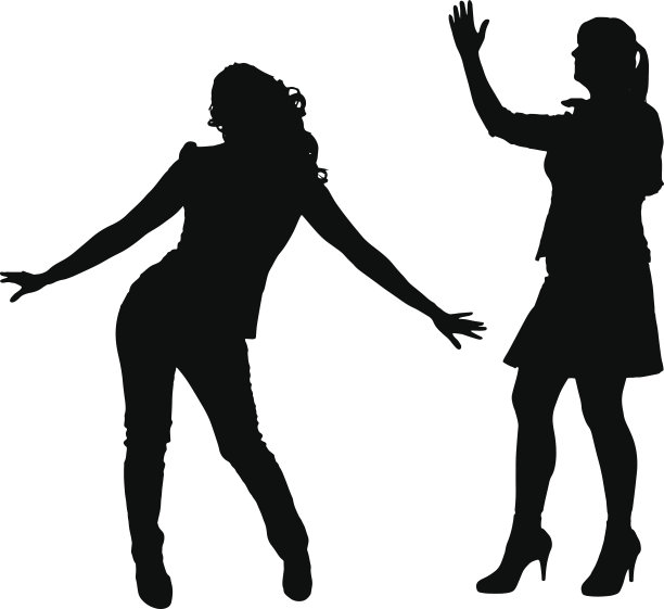 一个女人的矢量剪影。图片下载