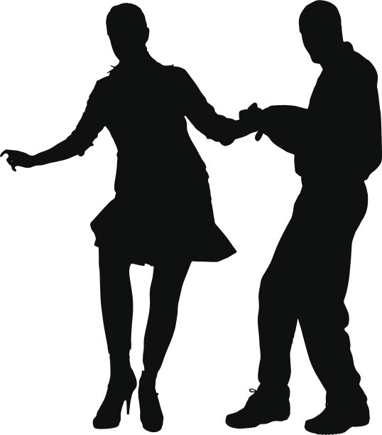 矢量剪影的舞蹈。图片下载