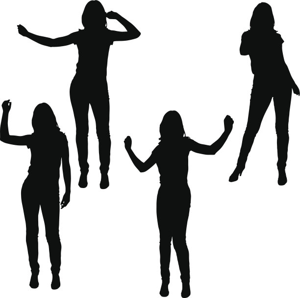 一个女人的矢量剪影。图片下载